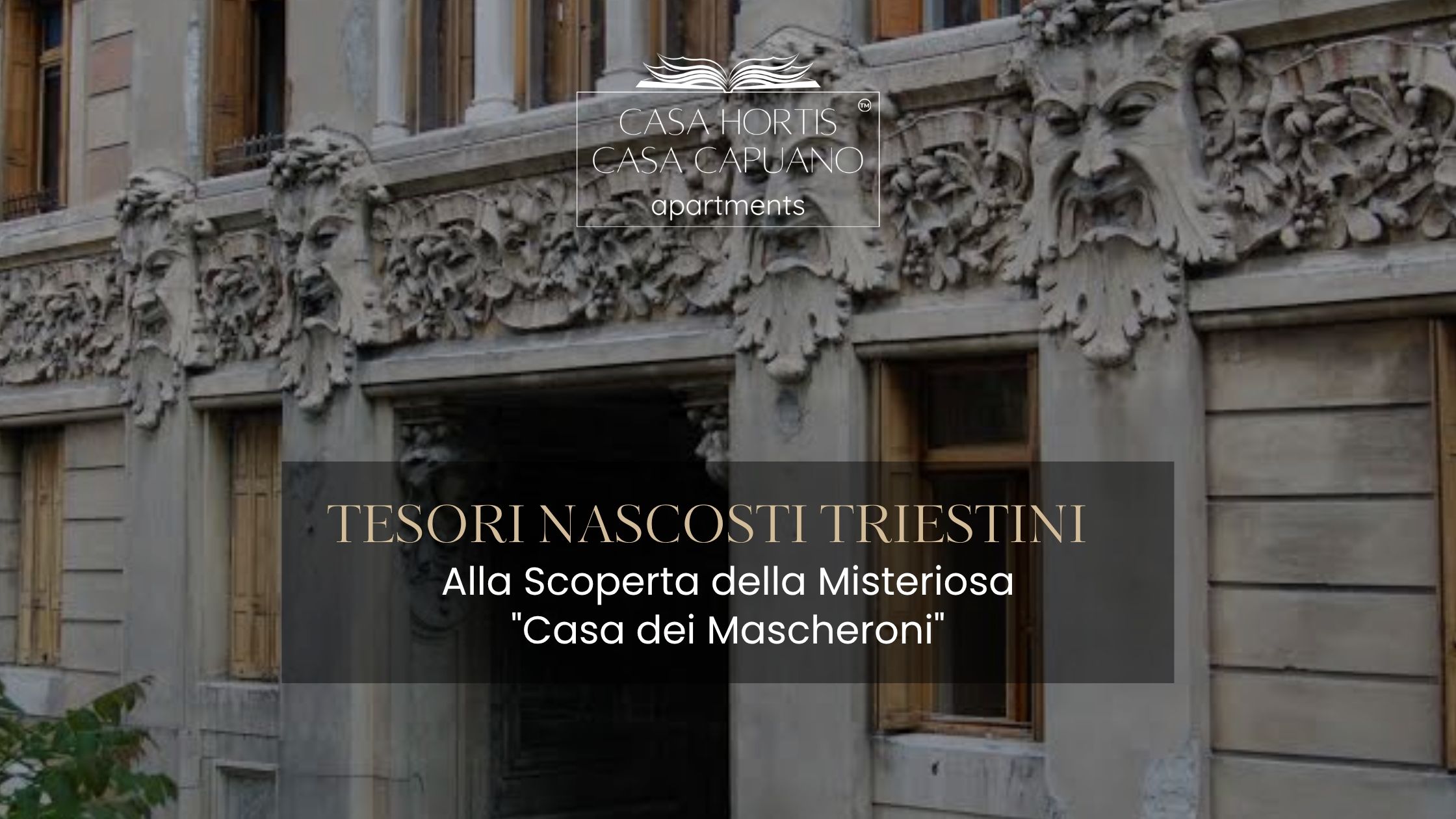 Facciata della Casa dei Mascheroni in Via Tigor a Trieste
